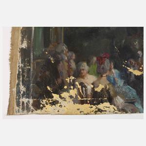 Gemäldefragment mit Strandszene