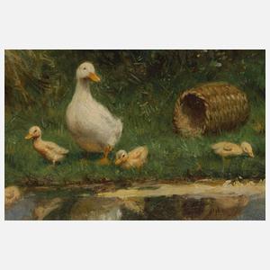 Constant Artz, Enten am Weiher