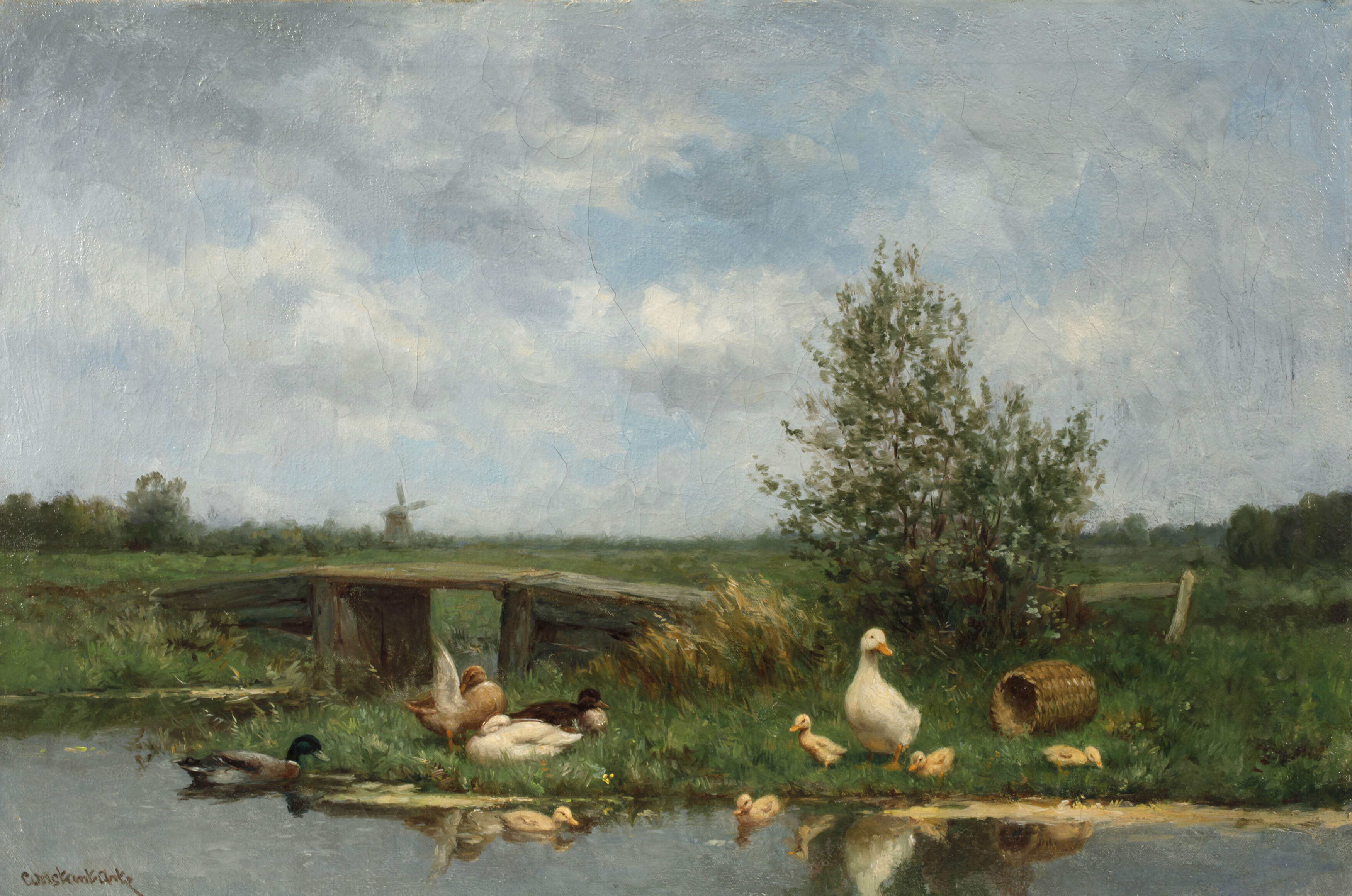 Constant Artz, Enten am Weiher