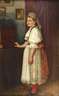 Josef Bárta, Mädchen mit Tracht im Interieur