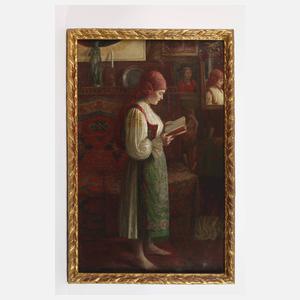 Josef Bárta, attr., Mädchen mit Buch