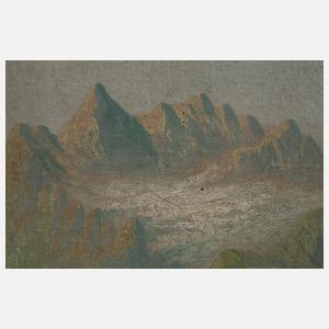 E. Bauer, Alpenlandschaft