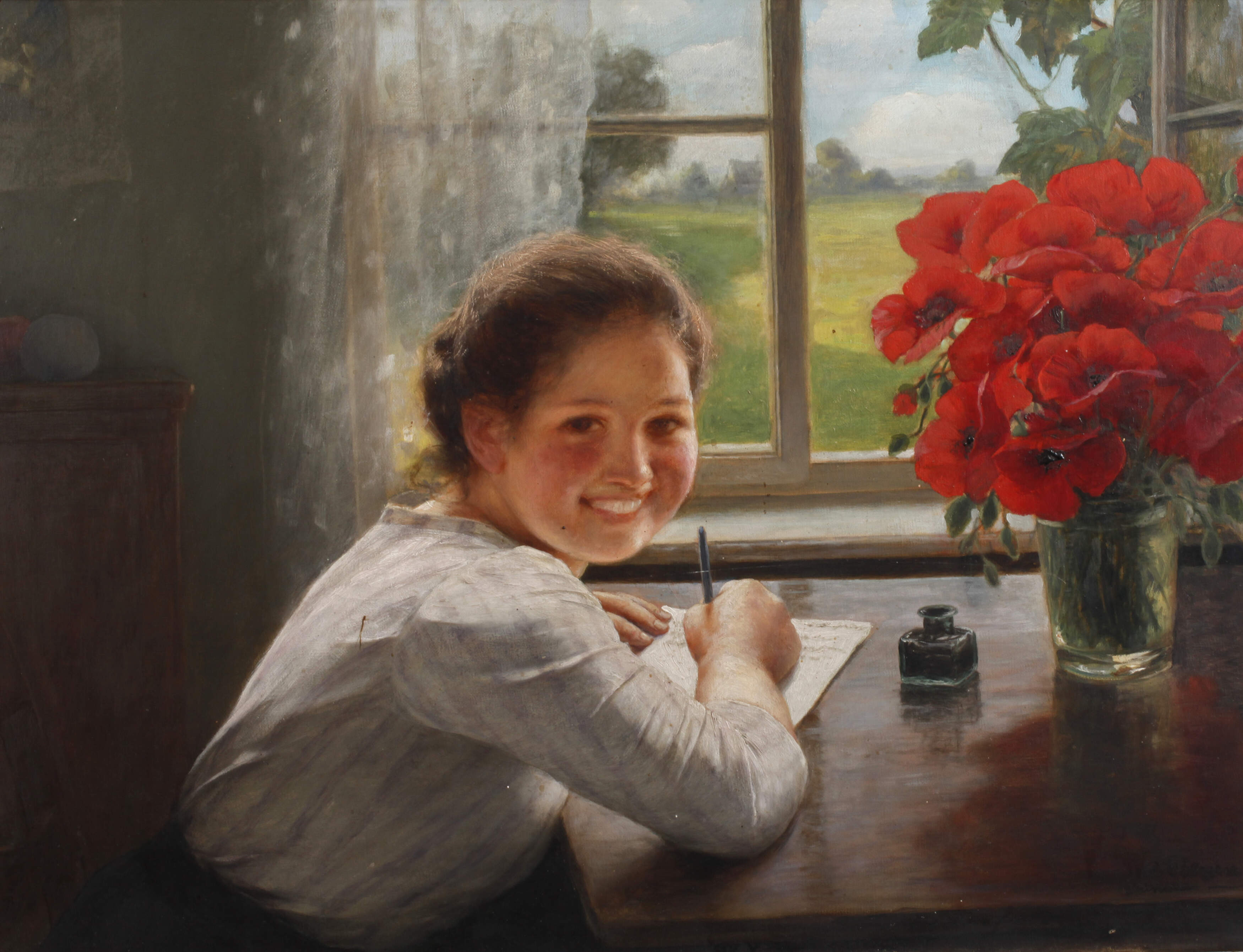 Carl von Bergen, Junge Frau am Fenster