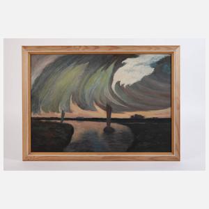 Heinz Dodenhoff, attr., Moorkähne am Abend