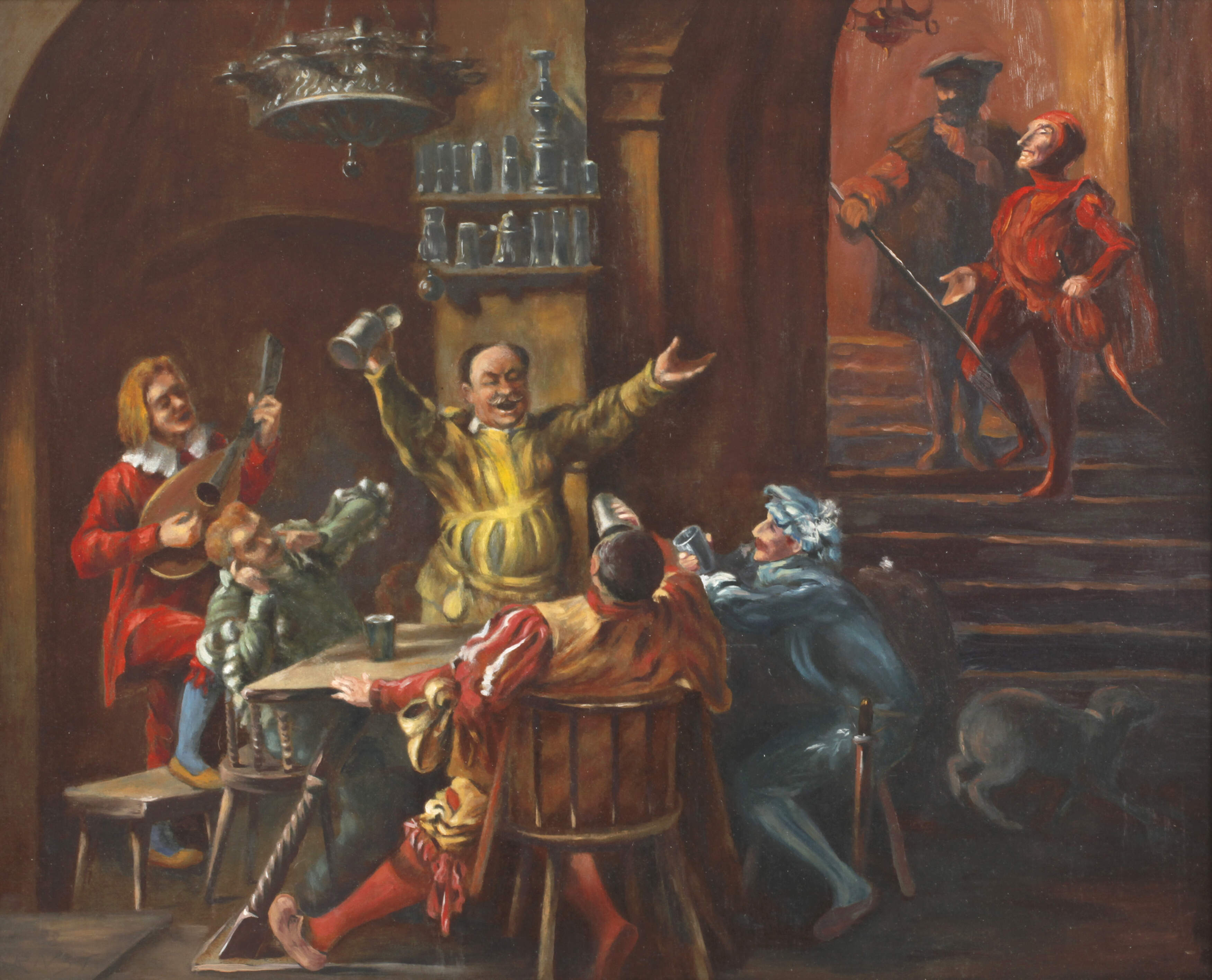 Ernst, Faust mit Mephisto in Auerbachs Keller