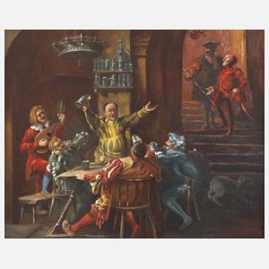 Ernst, Faust mit Mephisto in Auerbachs Keller