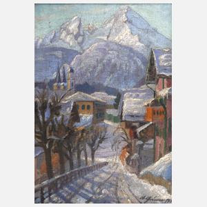 Anton Greiner, attr., Winter in Berchtesgaden