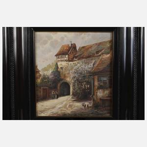 Max Herterich, attr., Kleinstadtidyll Rothenburg