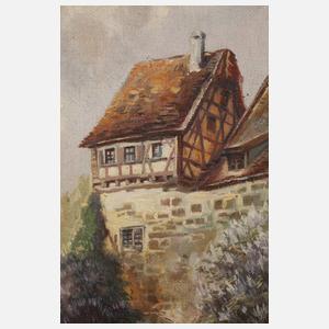 Max Herterich, attr., Kleinstadtidyll Rothenburg