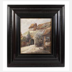 Max Herterich, attr., Kleinstadtidyll Rothenburg