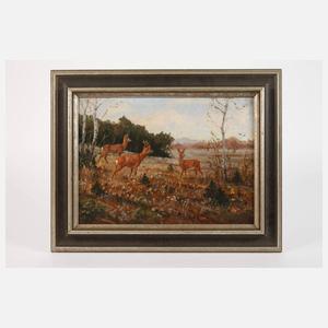 Franz Hienl-Merre, Rehe am Waldrand
