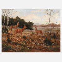 Franz Hienl-Merre, Rehe am Waldrand111