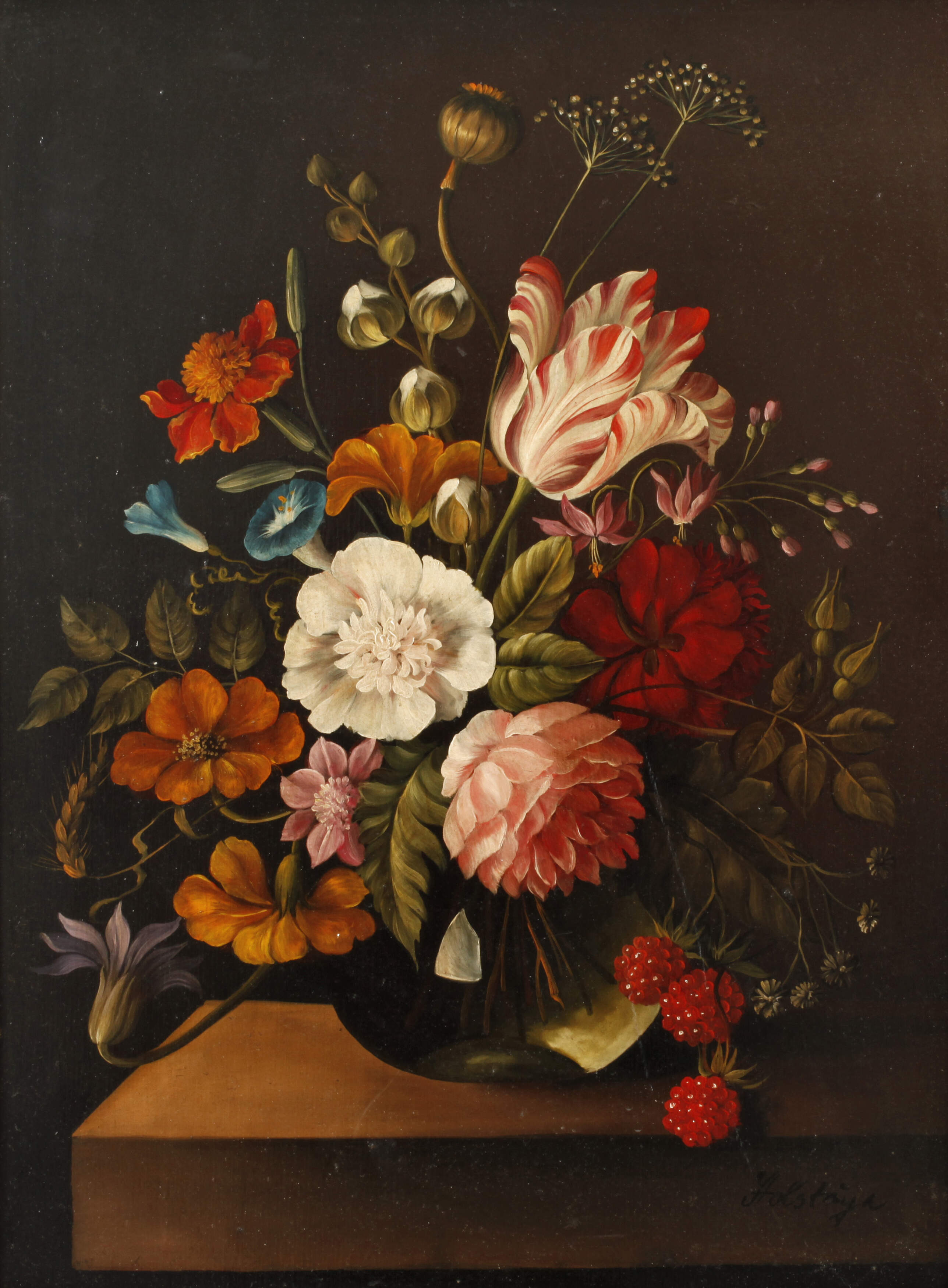 Josef Holstayn, attr., Blumenstillleben