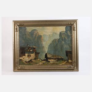 Georg Hösch, attr., Bergbauernhof in den Alpen