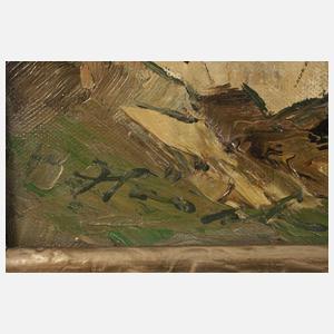 Georg Hösch, attr., Bergbauernhof in den Alpen