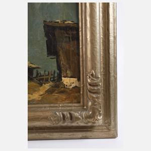 Georg Hösch, attr., Bergbauernhof in den Alpen