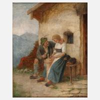 Theodor Kleehaas, Liebespaar vor der Almhütte111