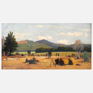 Hugo Köcke, attr., Jäger in Vorgebirgslandschaft