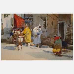 Noel Harry Leaver, "Straßenszene in Palästina"