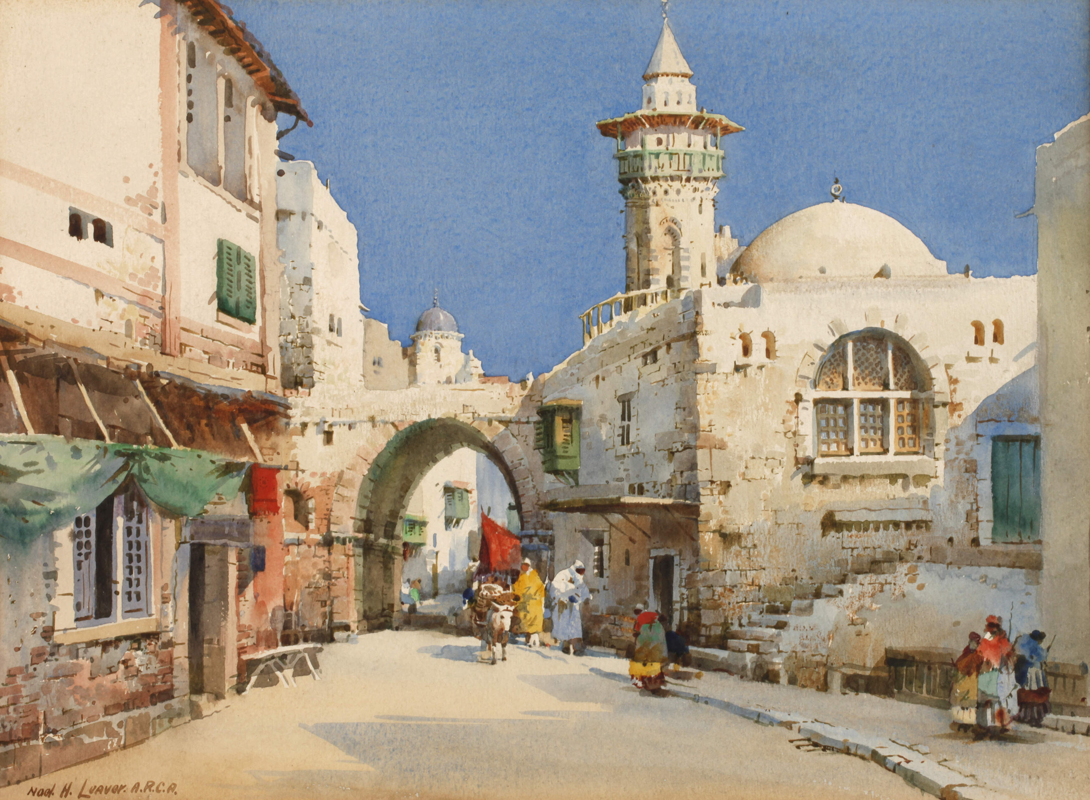 Noel Harry Leaver, "Straßenszene in Palästina"