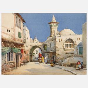 Noel Harry Leaver, "Straßenszene in Palästina"