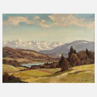 Karl Maria Lechner, Vorgebirgslandschaft mit Fluss111