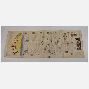 Festprogramme zur Hochzeit Greve/Lepel-Gnitz