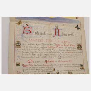 Festprogramme zur Hochzeit Greve/Lepel-Gnitz