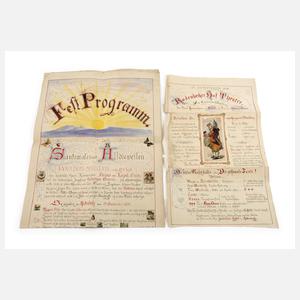 Festprogramme zur Hochzeit Greve/Lepel-Gnitz