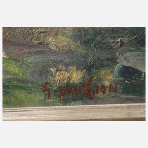 Gustaaf Van Loon, attr., Schlafendes Schwein