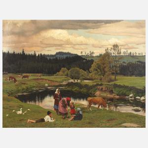 Jan Malý, Bauernfamilie am Fluss