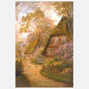 Marie Oesterley, Reetgedeckte Bauernhäuser