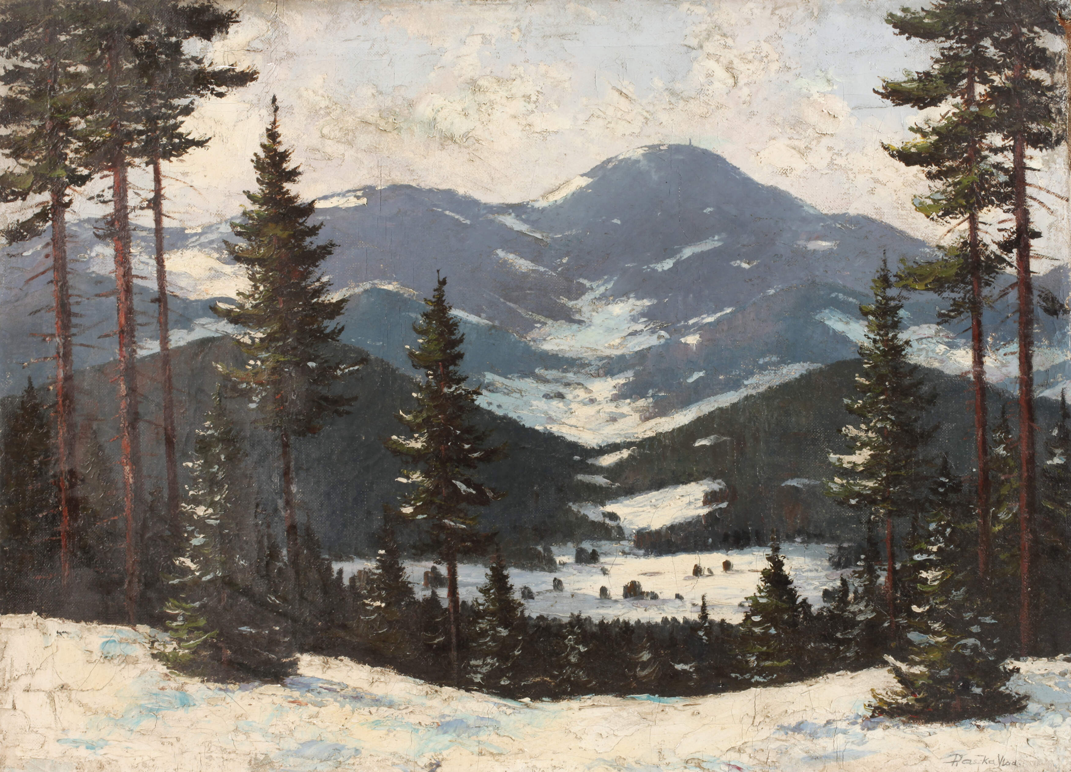 Vladimir Raszka, Verschneite Gebirgslandschaft