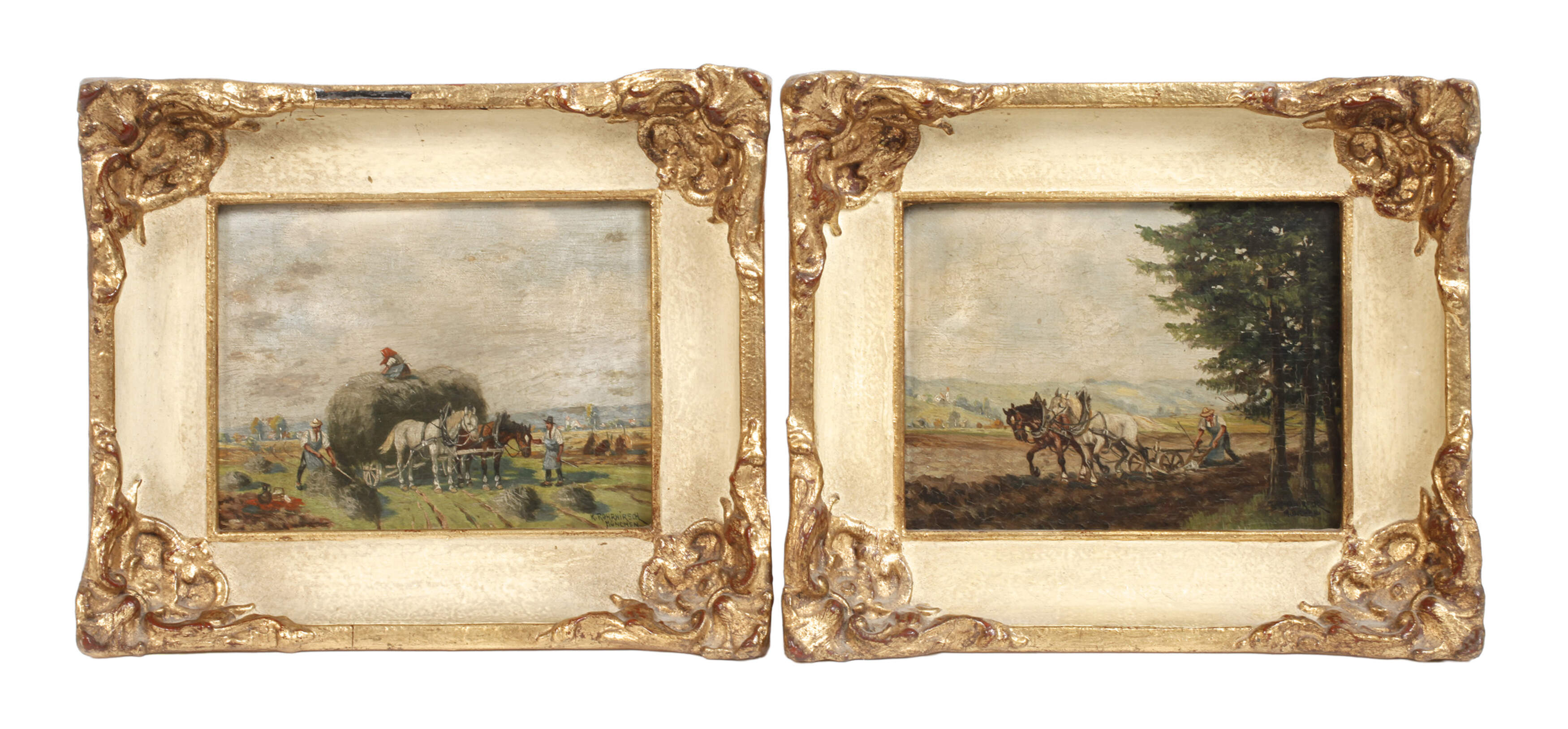 Karl Rohrhirsch, Paar ländliche Szenen