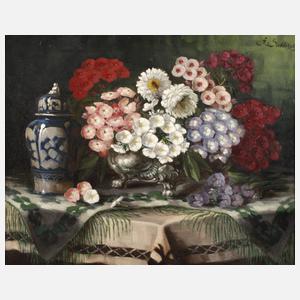 Sablitzky, Stillleben mit Flammblumen