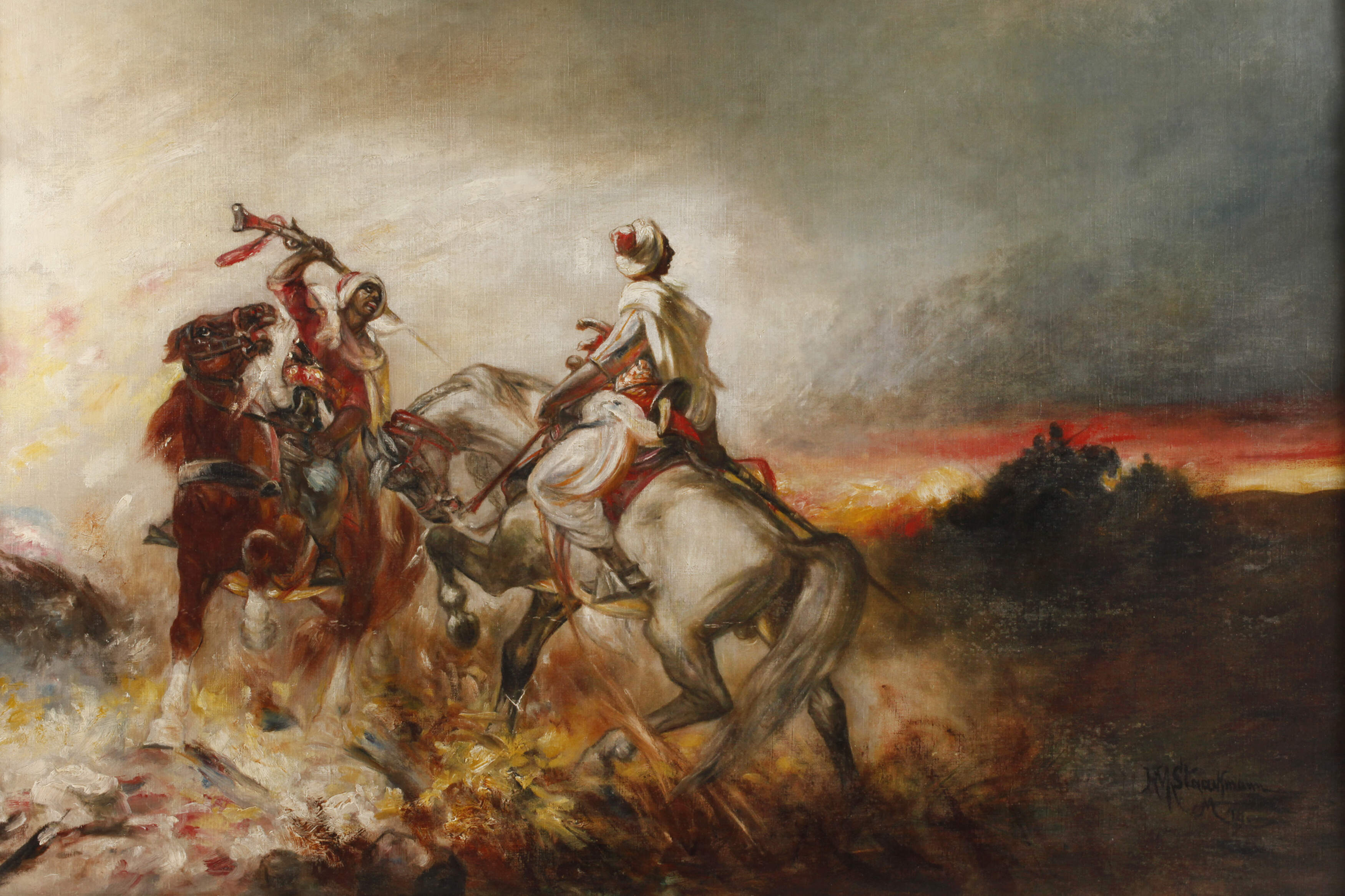 Heinrich Maria Staackmann, Kämpfende Araber