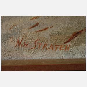 N. v. Straten, Winterliche Dorflandschaft