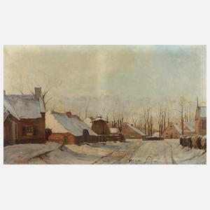 N. v. Straten, Winterliche Dorflandschaft