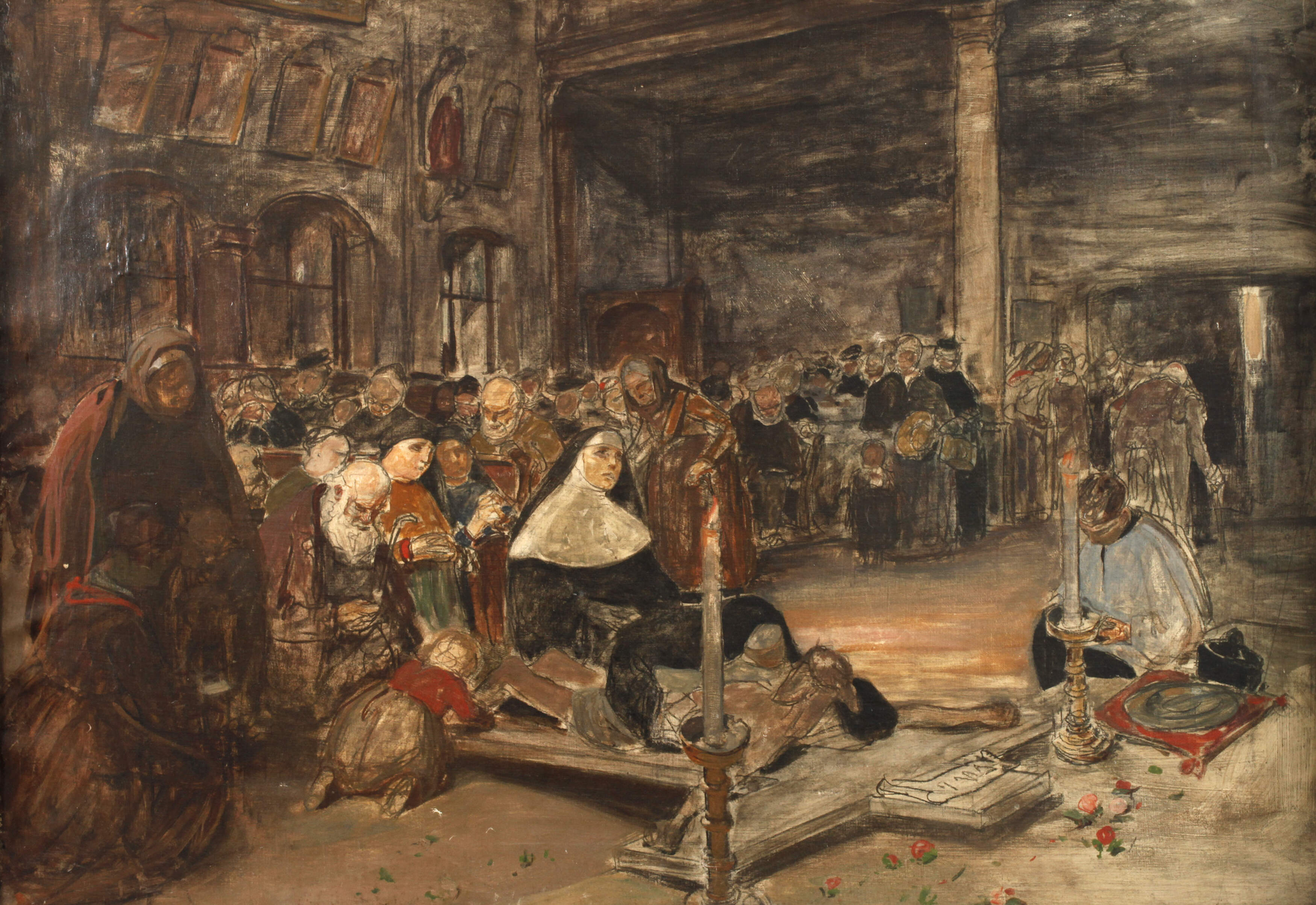 Max Thedy, Ölstudie zu "Adoratio Crucis"