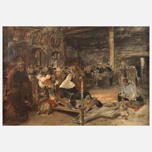 Max Thedy, Ölstudie zu "Adoratio Crucis"