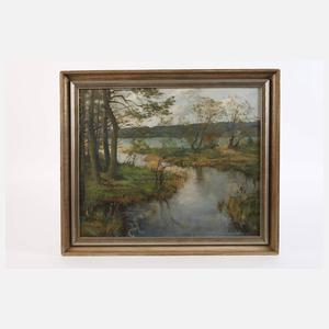 Otto Vaeltl, "Mündung der Ach in den Starnbergersee"