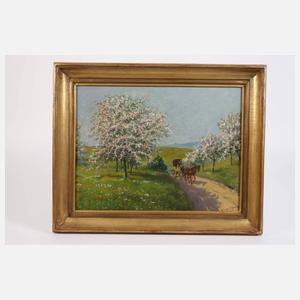 Ernst Zimmer, attr., Postkutsche auf der Landstraße