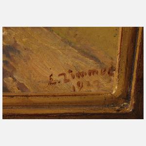 Ernst Zimmer, attr., Postkutsche auf der Landstraße