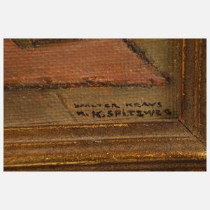 Walter Kraus, "Ein Besuch" nach Carl Spitzweg