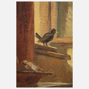 Walter Kraus, "Ein Besuch" nach Carl Spitzweg