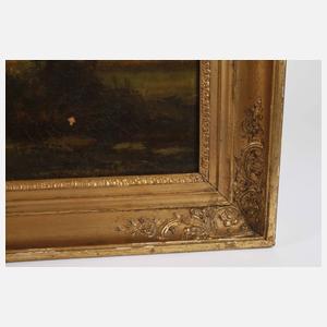 Idyllische Sommerlandschaft mit Viehhirtin