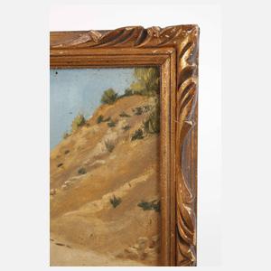 Griechische Landschaft mit Esel