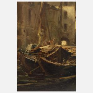 Mediterrane Hafenszene