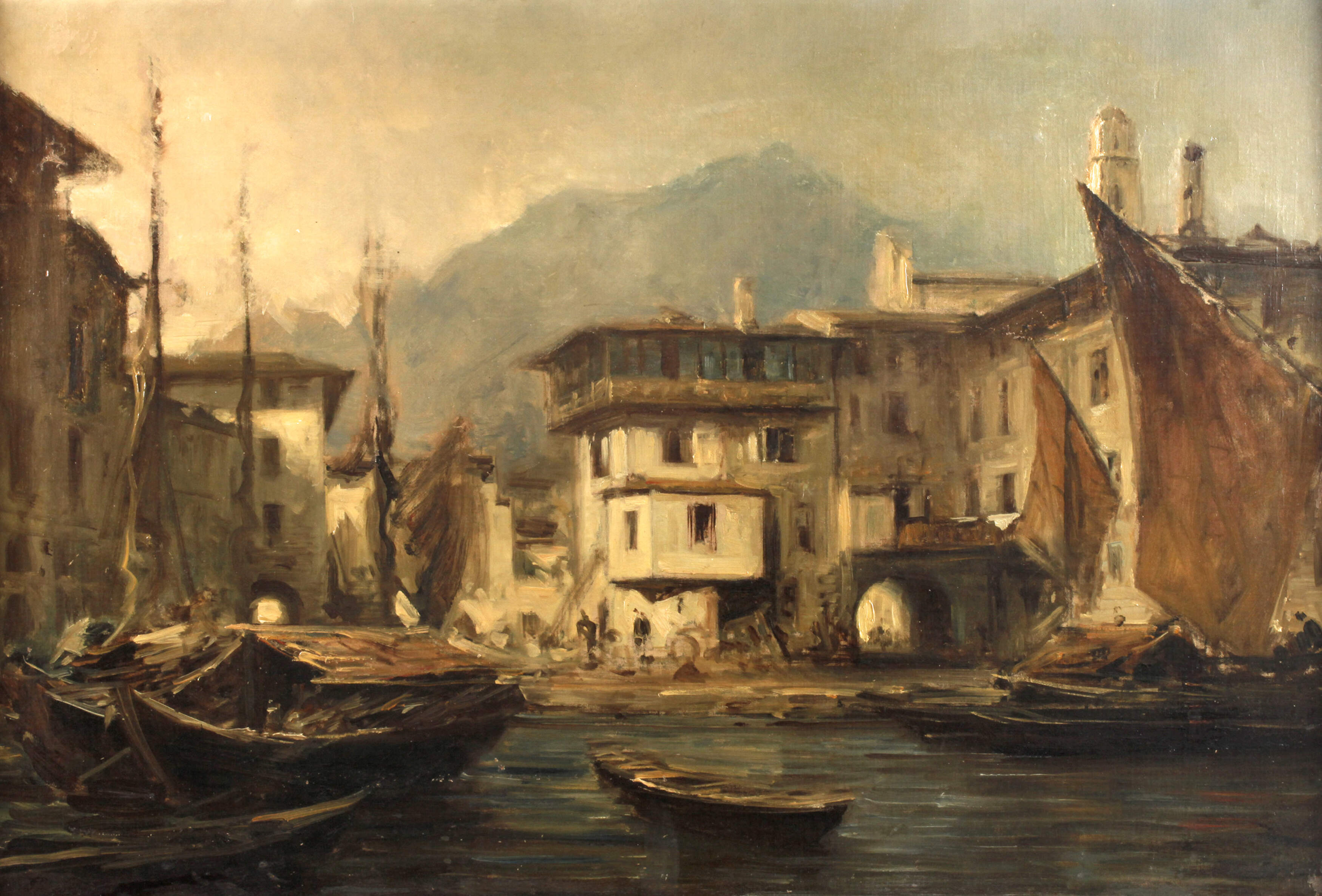 Mediterrane Hafenszene