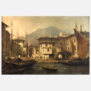 Mediterrane Hafenszene